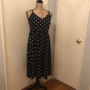 Old Navy, Black Polka Dot Maxi Dress, Size Large.
